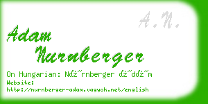 adam nurnberger business card